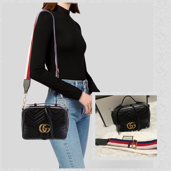 Gucci Handbags - Gucci Black Matelasse Sylvie bag